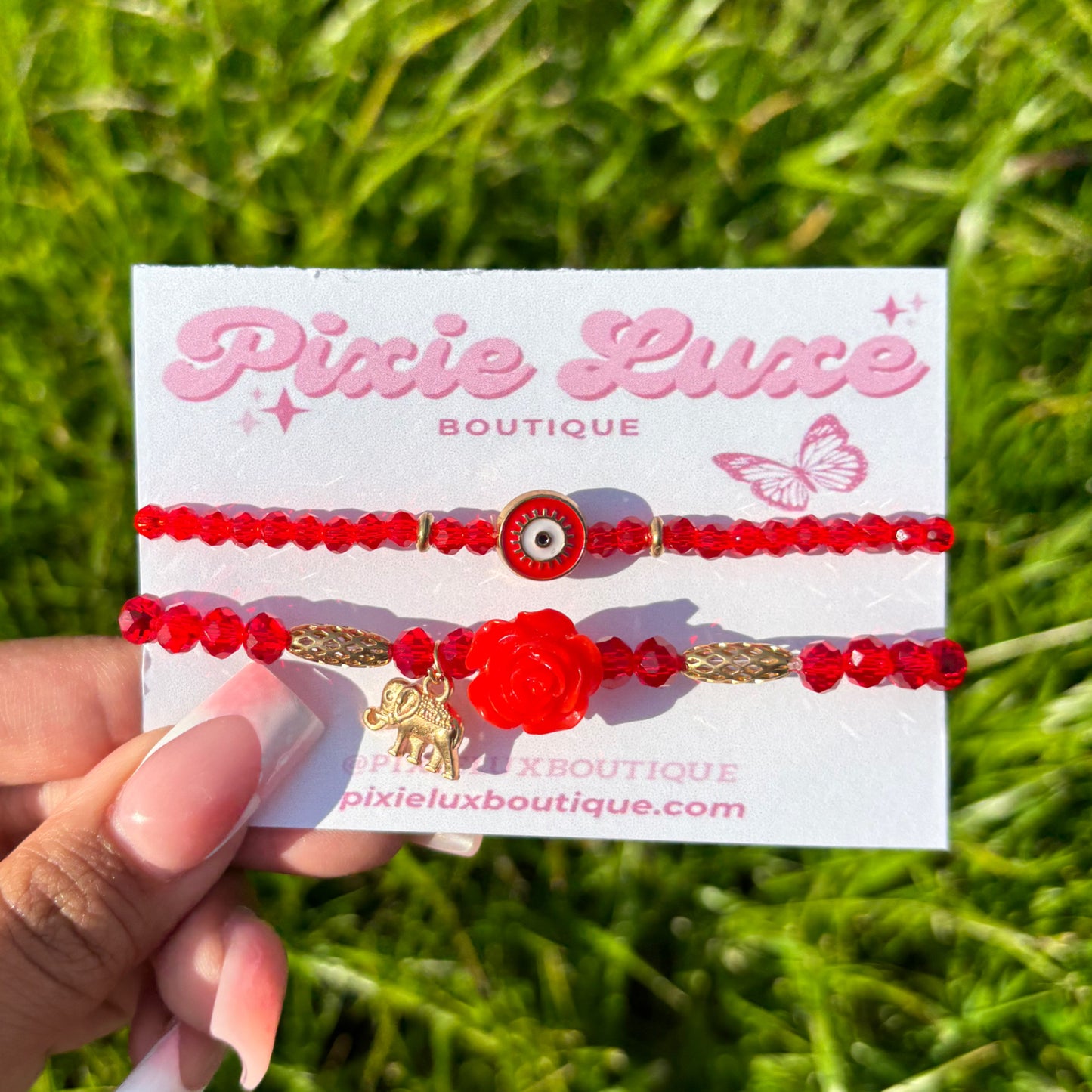 Red Bracelet Set