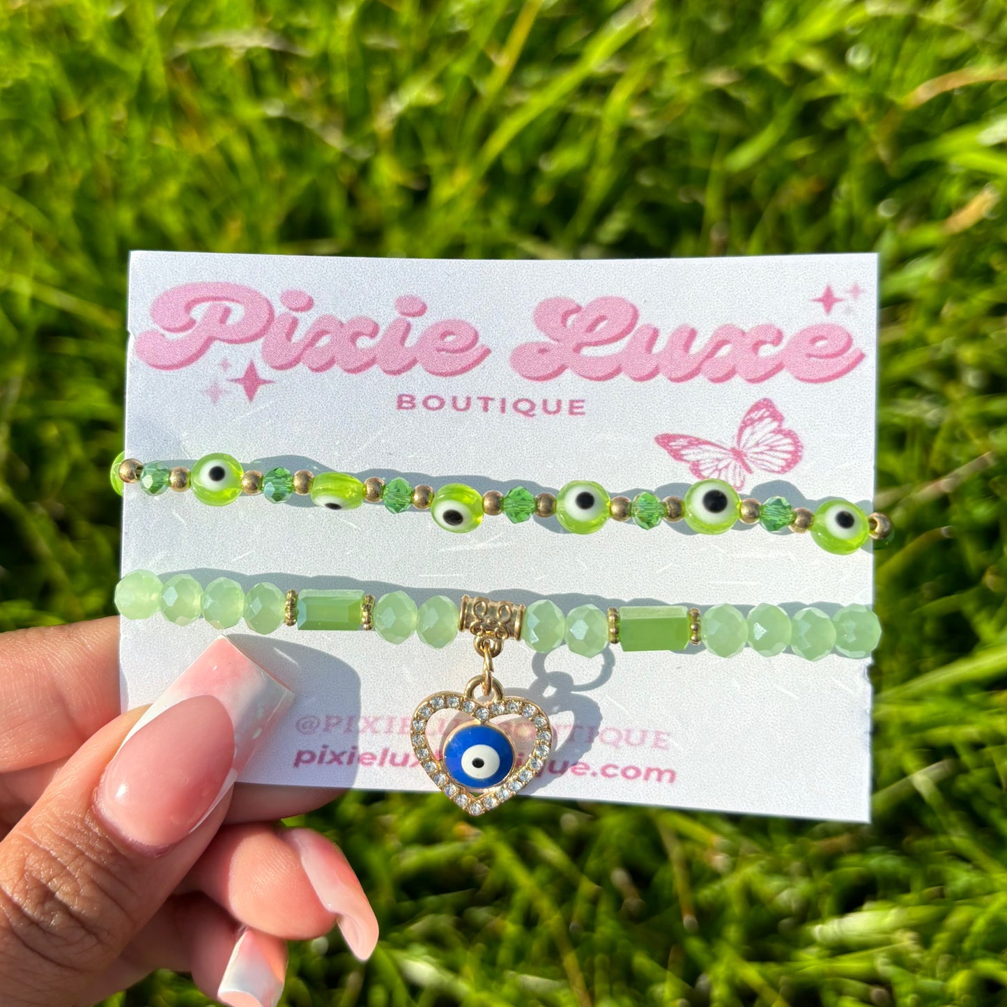 Green & Purple Bracelet Set