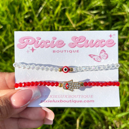 Red Bracelet Set