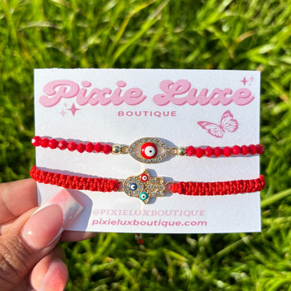 Red Bracelet Set